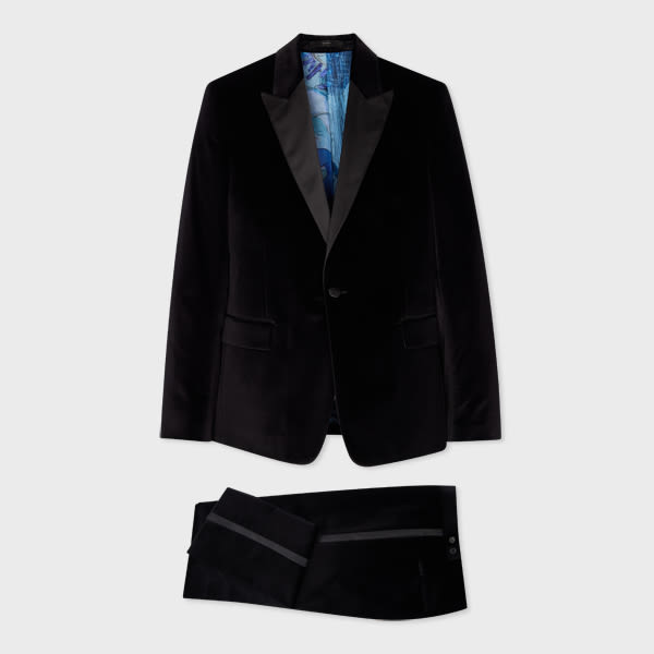 Paul Smith The Soho – Tailored-Fit Black Velvet Evening Suit