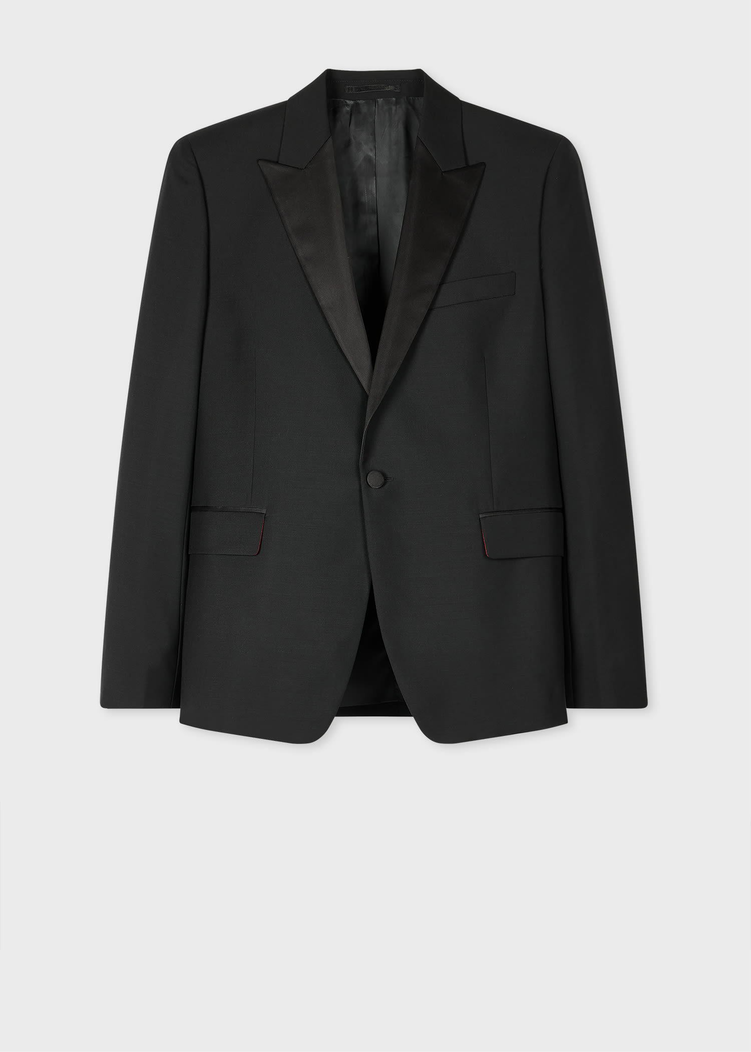 Paul Smith The Soho - Tailored-fit Black Wool-mohair Evening Blazer In Black