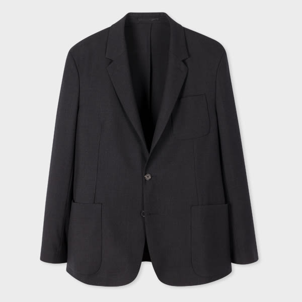 Paul Smith A Suit To Travel In - Charcoal Grey Wool-Twill Patch-Pocket Blazer