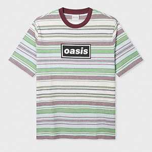 Paul Smith X Oasis - Stripe Logo Print T-shirt Multicolour In Green
