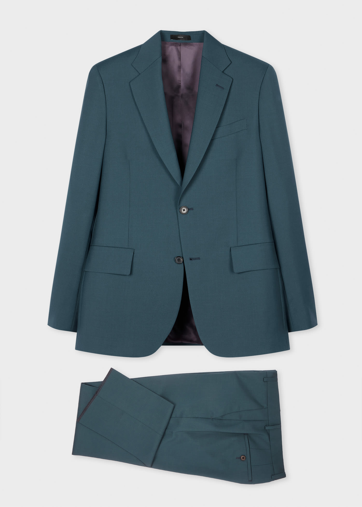 Paul Smith The Brierley - Teal Wool-mohair Suit Blue In Blue