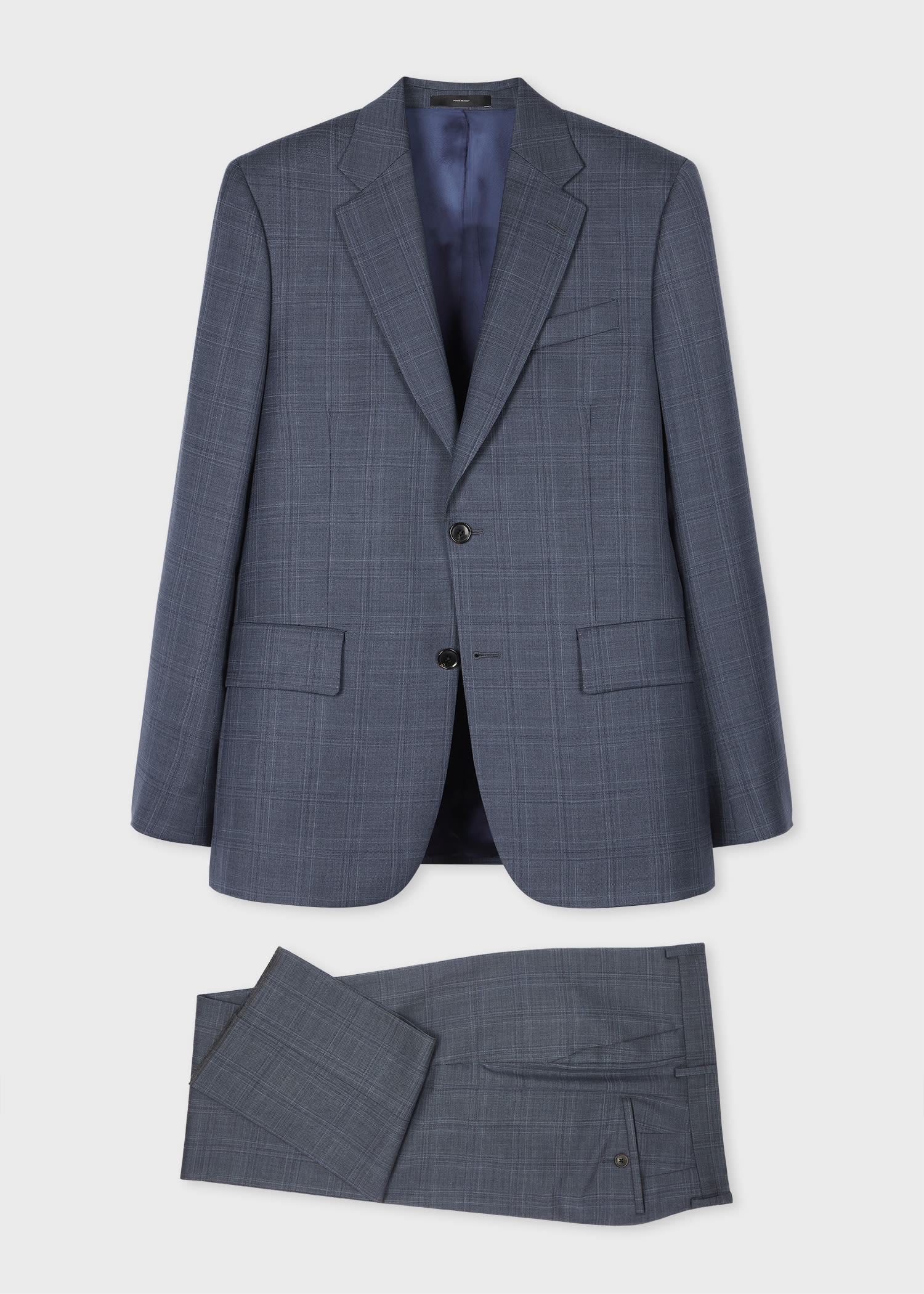 Paul Smith The Brierley - Blue Check Superfine Merino Wool Suit In Blue