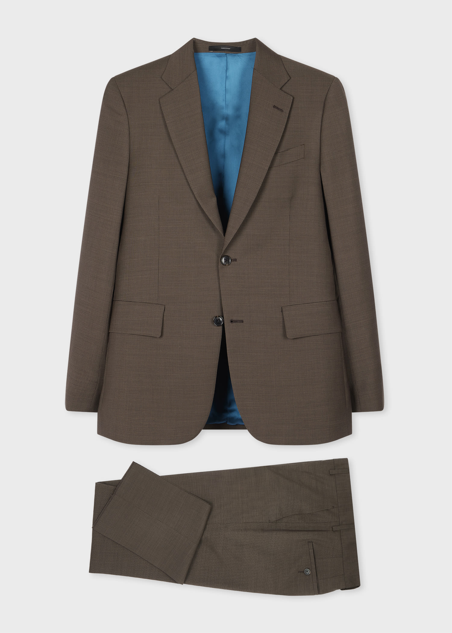 Paul Smith The Brierley - Brown Puppytooth Wool Suit In Brown