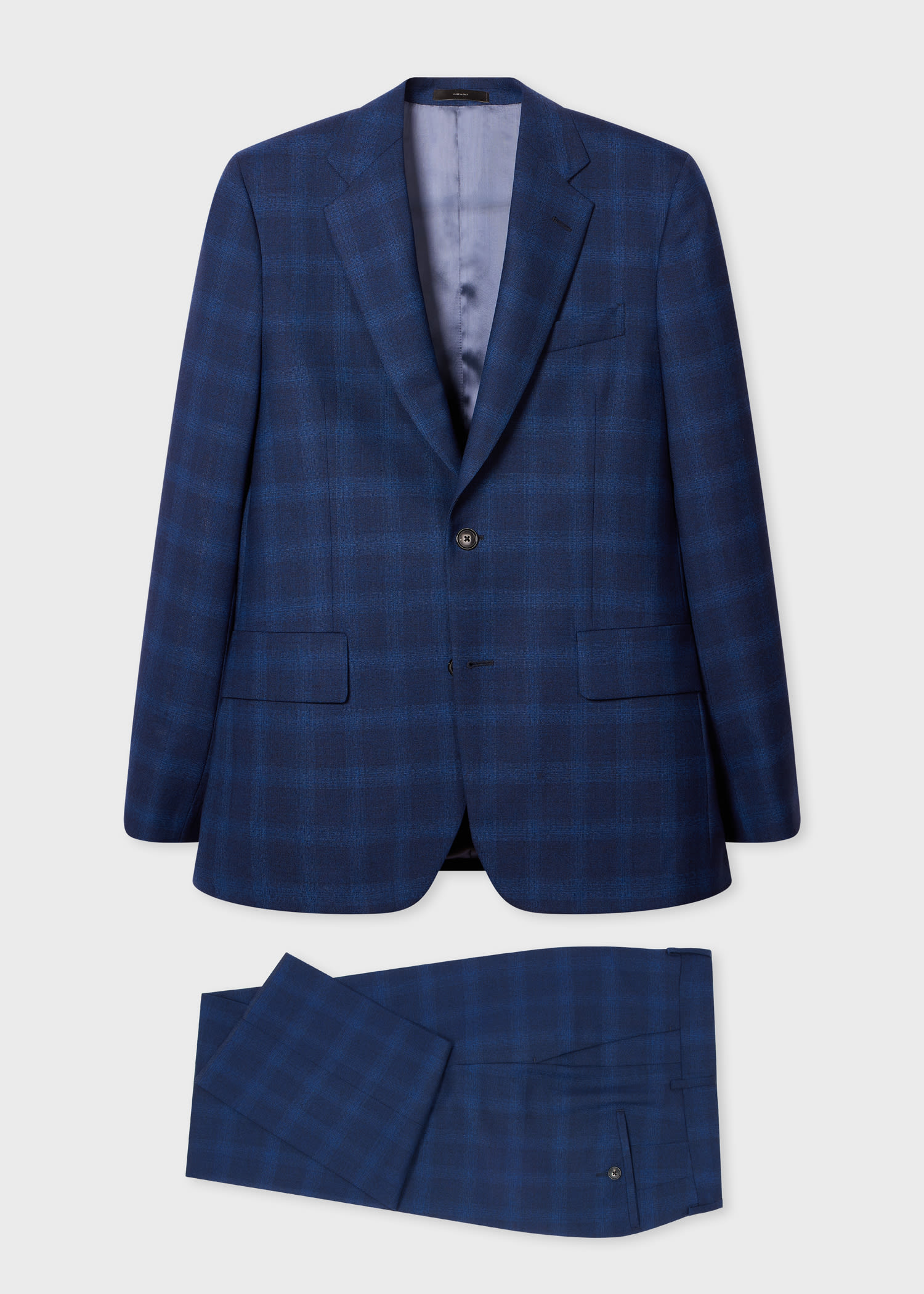 Paul Smith The Brierley - Blue Check Tropical Wool Suit In Blue