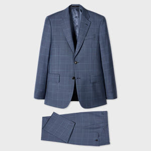 Paul Smith The Brierley – Light Blue Windowpane Check Wool Suit