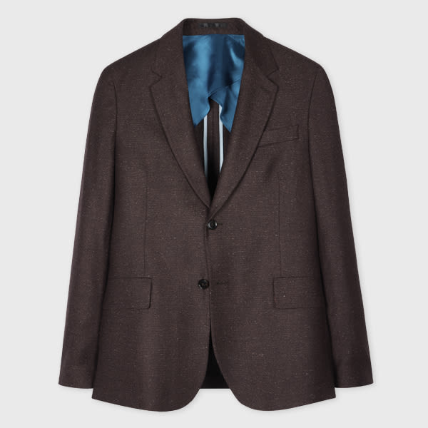 Paul Smith Dark Brown Wool And Silk-Blend Blazer