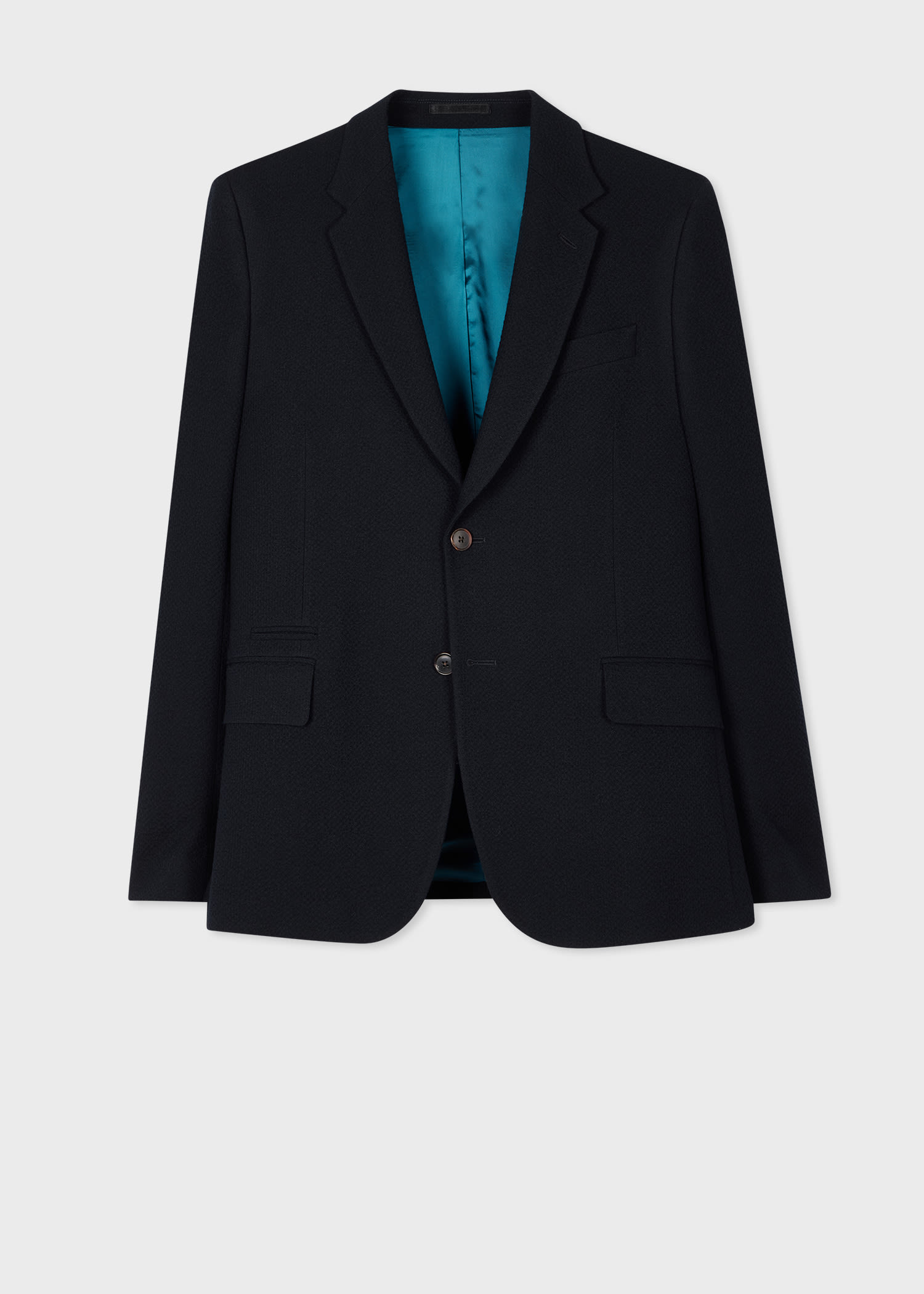 Paul Smith Tailored-Fit Navy Wool And Cotton-Blend Blazer Blue