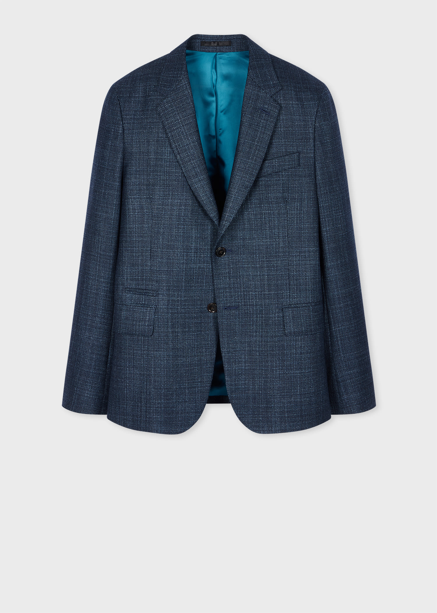 Paul Smith Tailored-Fit Blue Wool-Silk Blazer