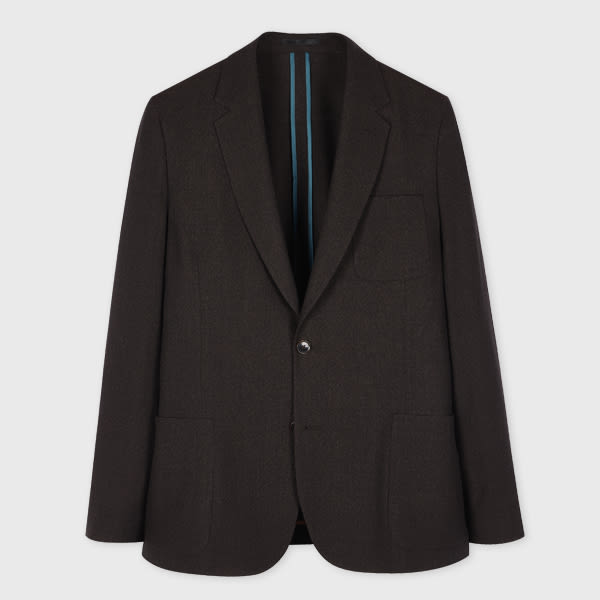 Paul Smith Brown Unlined Patch Pocket Blazer