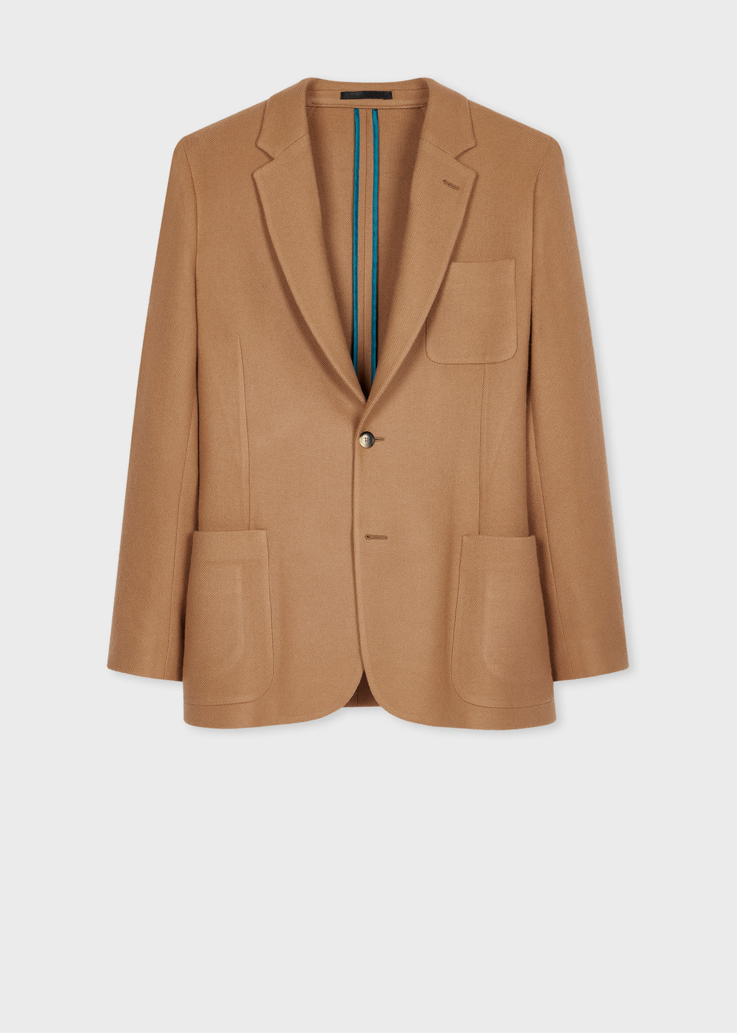 Paul Smith Camel Fine Wool Twill Unlined Blazer Brown