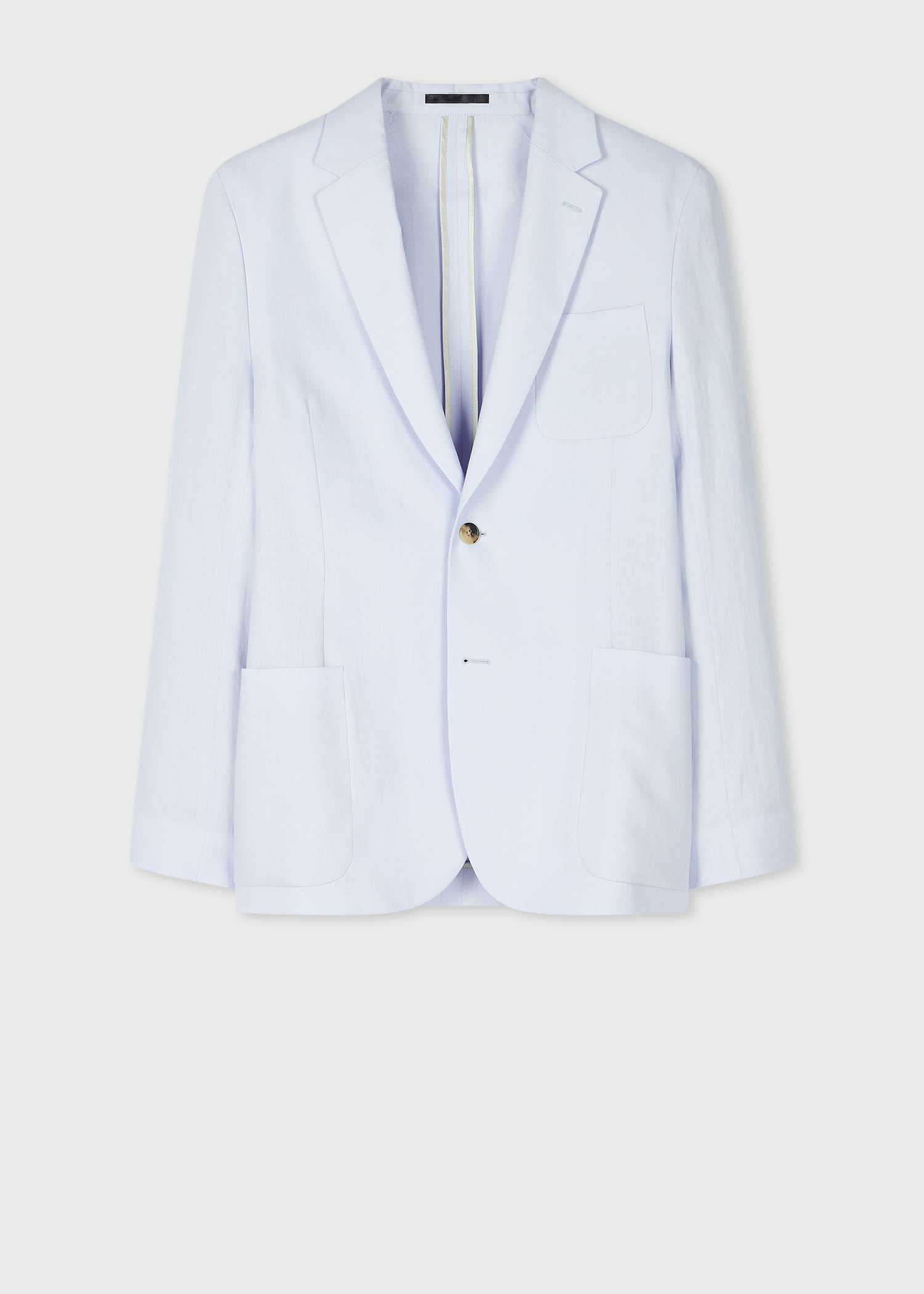 PAUL SMITH PALE BLUE LINEN UNLINED BLAZER