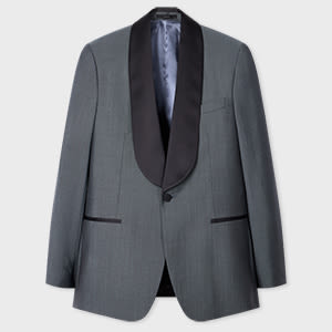 Paul Smith Slate Blue Wool-mohair Evening Blazer