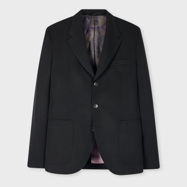 Paul Smith Slim-Fit Black Wool Gabardine Three-Button Blazer