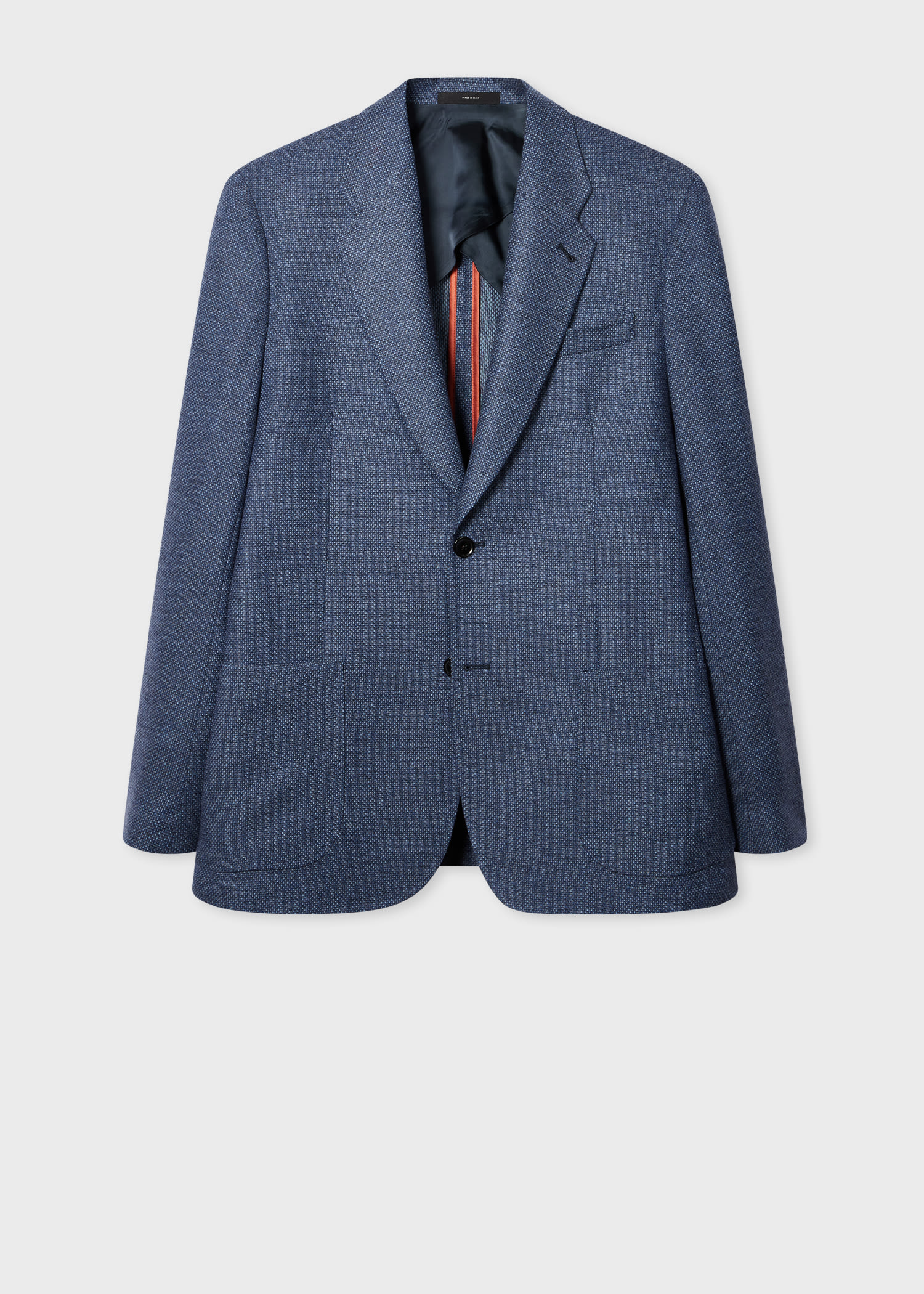 Paul Smith Blue Wool-cashmere Buggy-lined Blazer In Blue