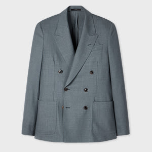 Paul Smith A Suit To Travel In – Blue Marl Double-Breasted Wool Blazer