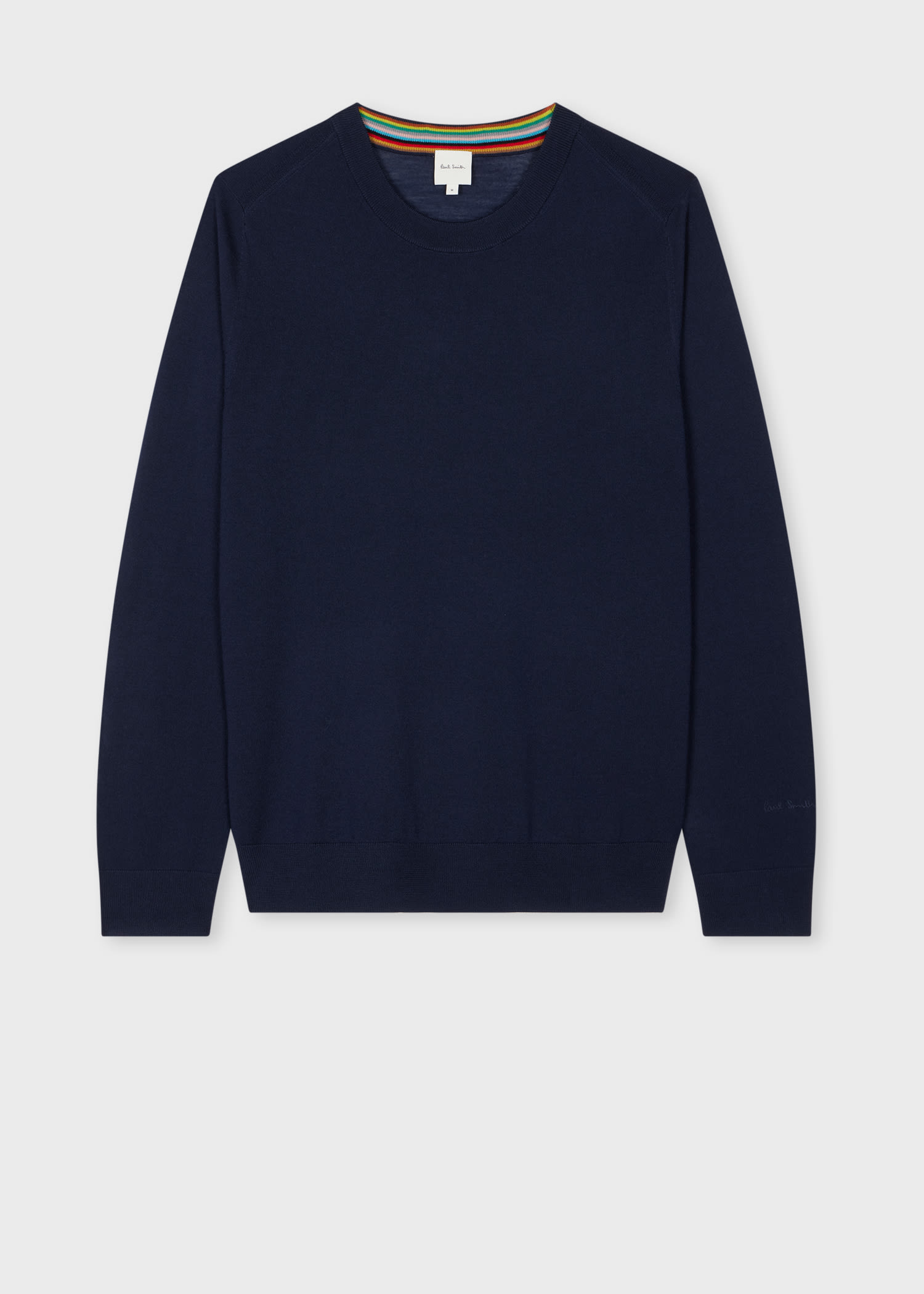 Paul Smith Navy Blue Merino Wool Sweater In Blue