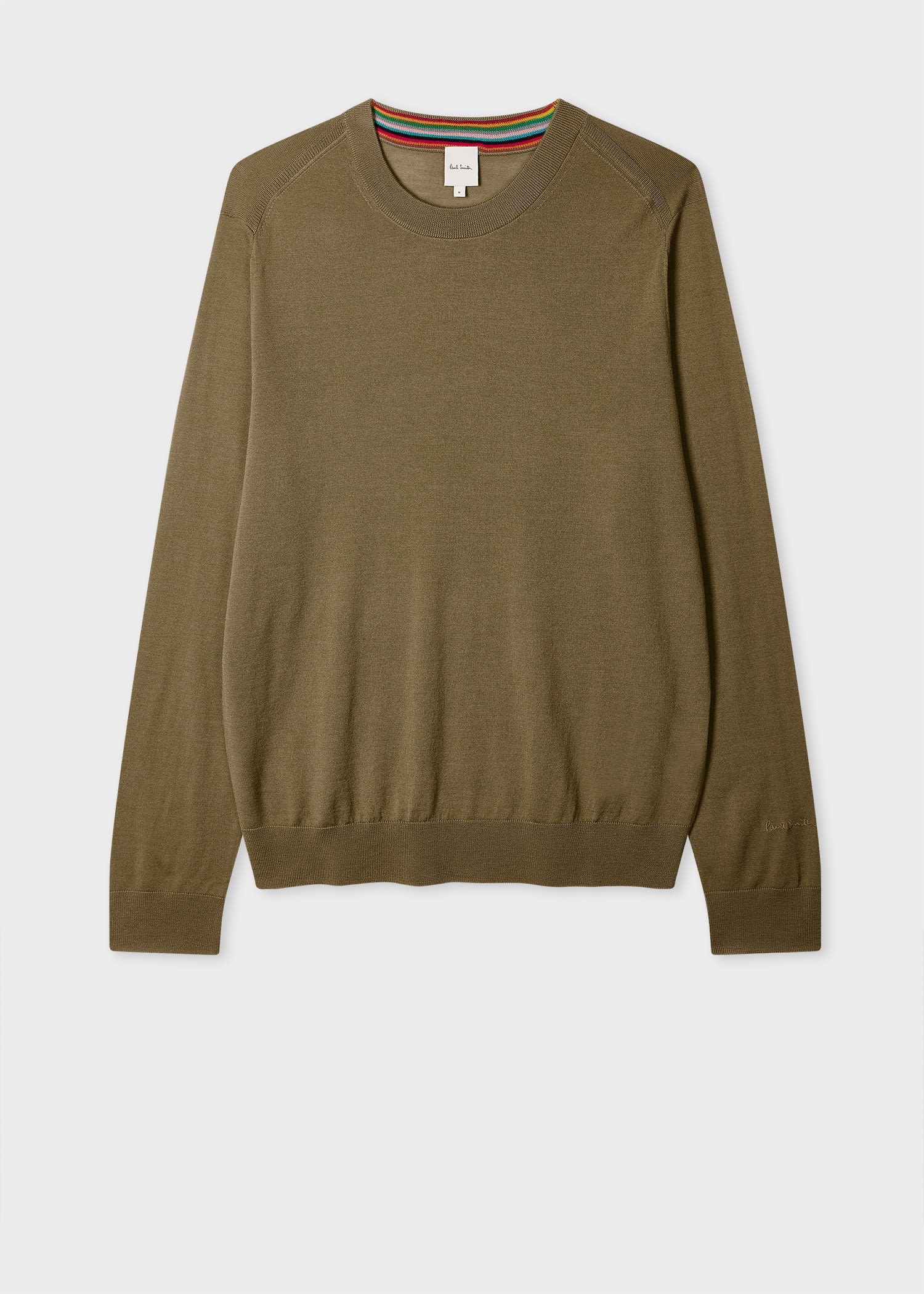 Paul Smith Khaki Merino Wool Sweater Brown In Green