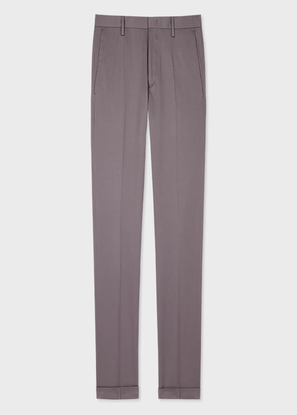 Paul Smith Slim-Fit Ash Grey Cotton-Stretch Chinos Purple