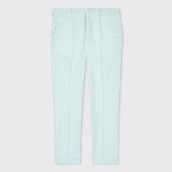 PAUL SMITH SLIM-FIT LIGHT BLUE POPLIN CHINOS