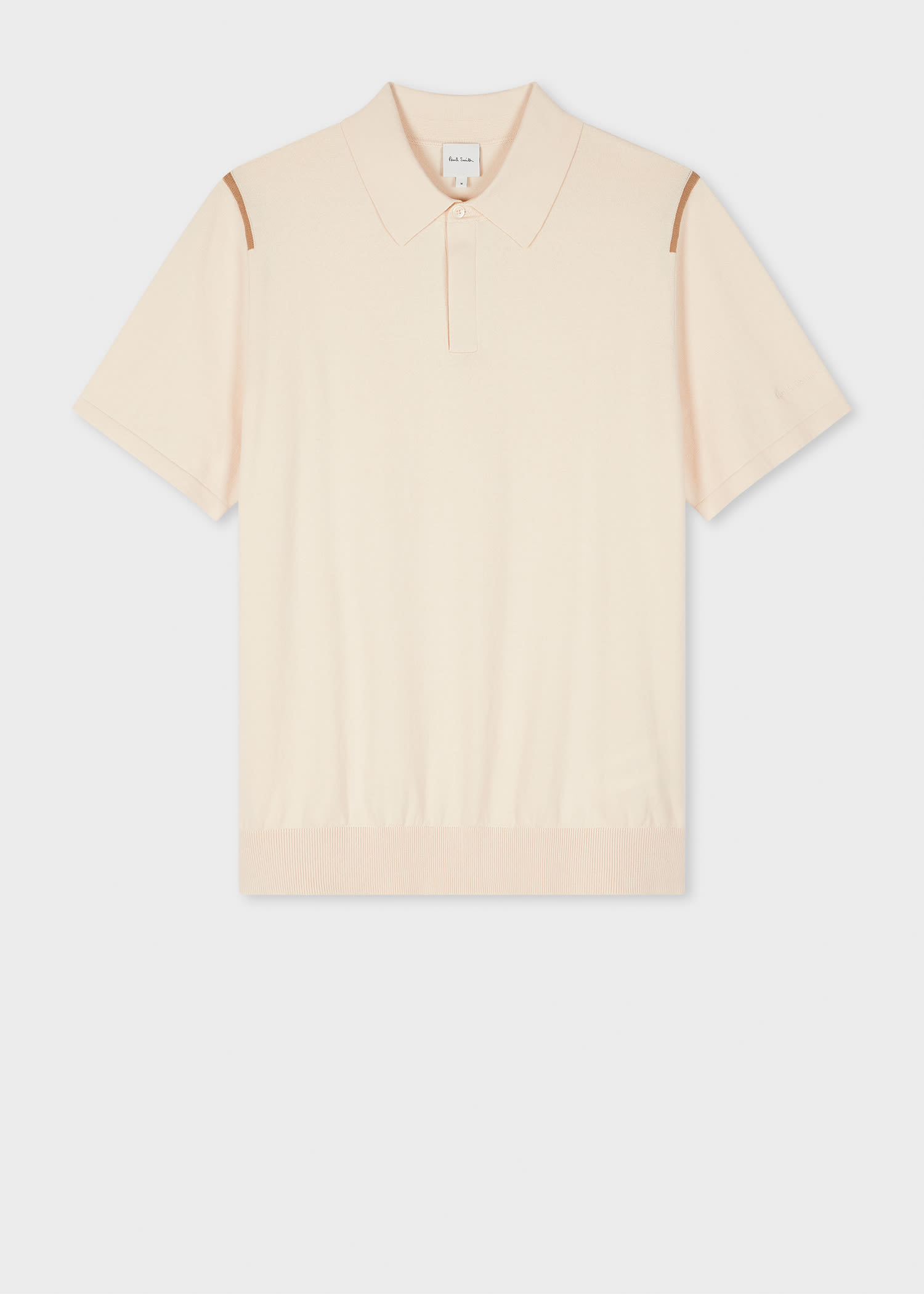 Paul Smith Ecru Organic Cotton Knitted Polo Shirt White