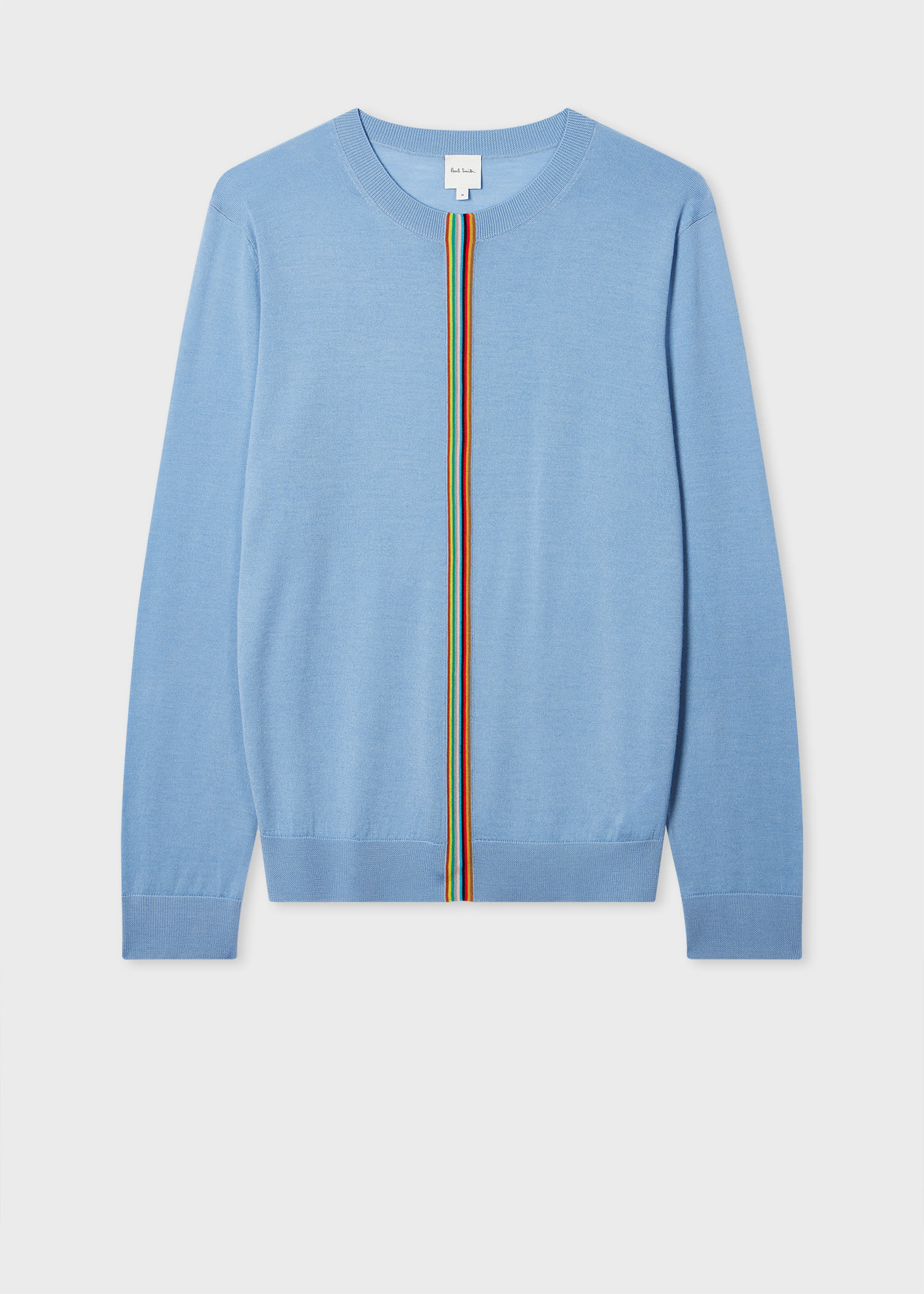 Paul Smith Light Blue 'Signature Stripe' Merino Wool Sweater