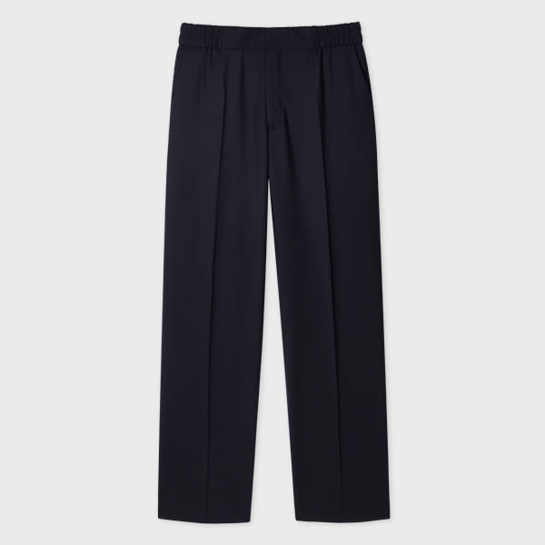 Paul Smith A Suit To Travel In - Navy Elasticated-Waist Trousers Blue