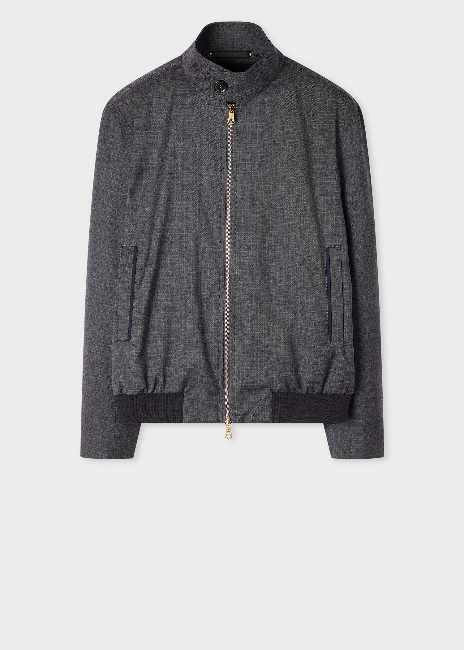 Paul Smith Grey 'storm System' Super-fine Merino Bomber Jacket