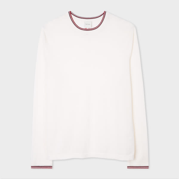 Paul Smith Paul Smith & Manchester United - White Merino Wool Sweater