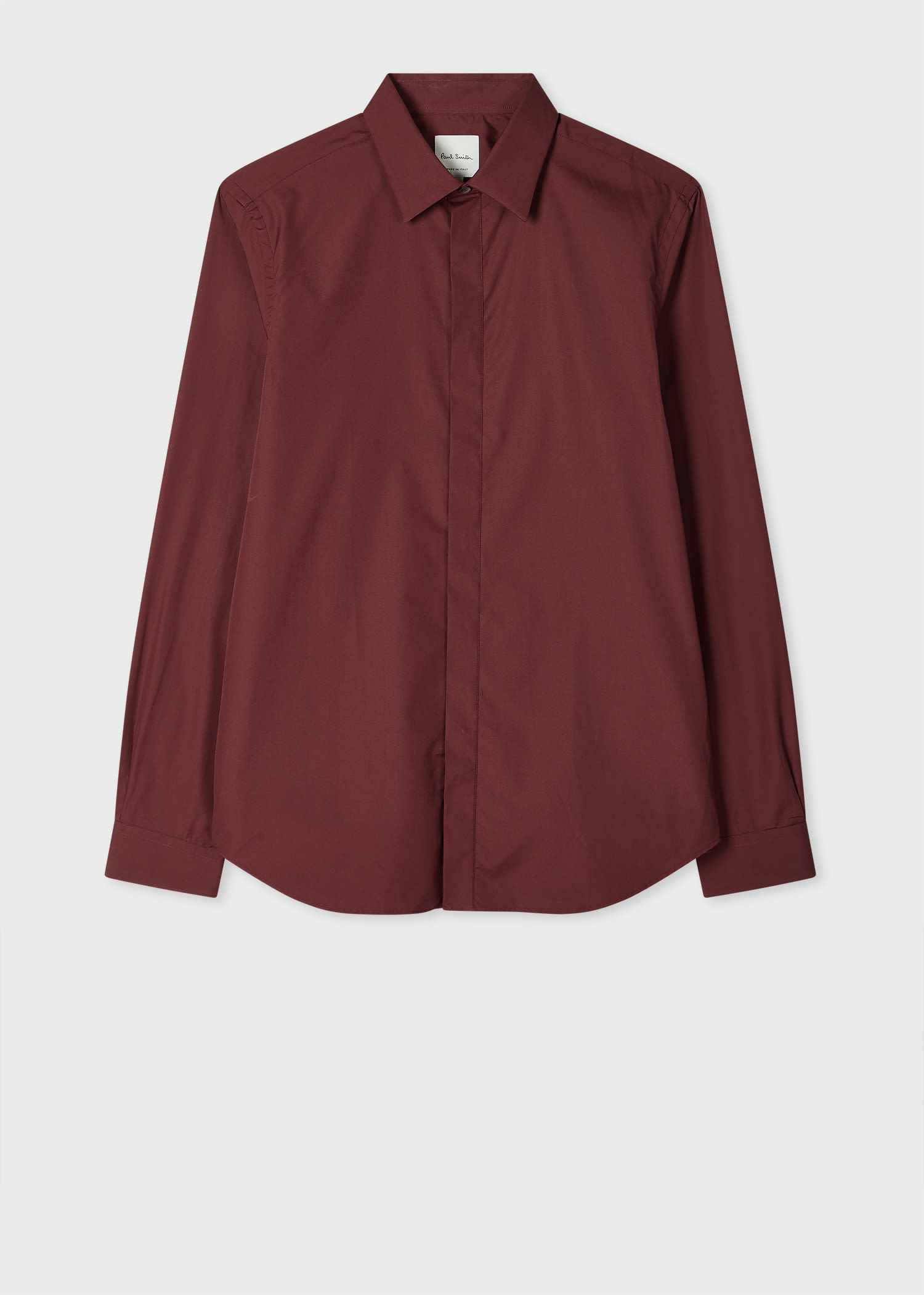 Paul Smith Slim-fit Burgundy Cotton Shirt Red In Red