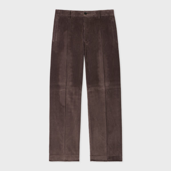 Paul Smith Brown Two-tone Corduroy Trousers In Brown