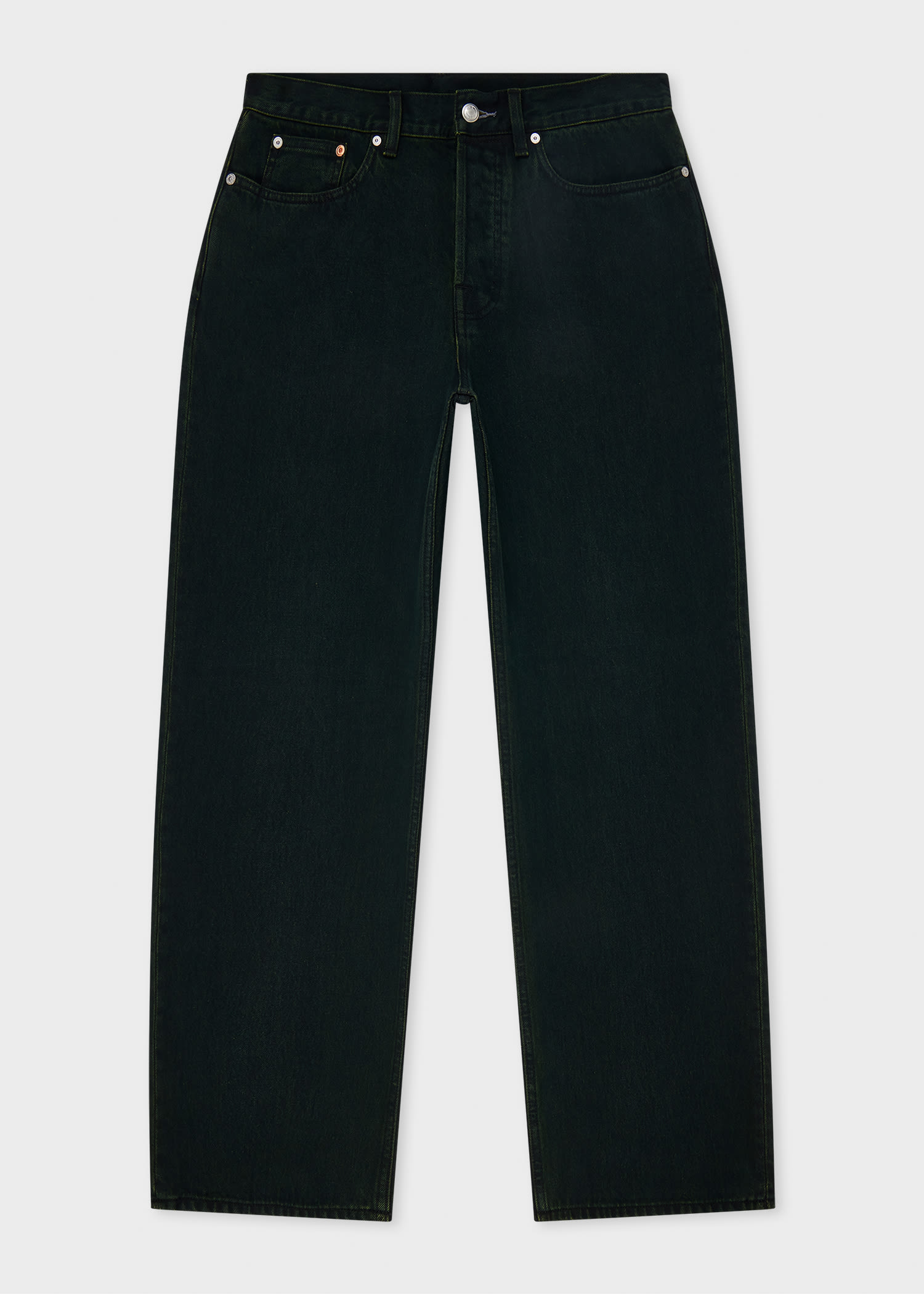 Paul Smith Dark Green Overdyed Jeans In Black