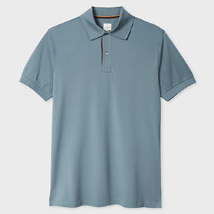 Paul Smith Blue Striped Polo In Blue