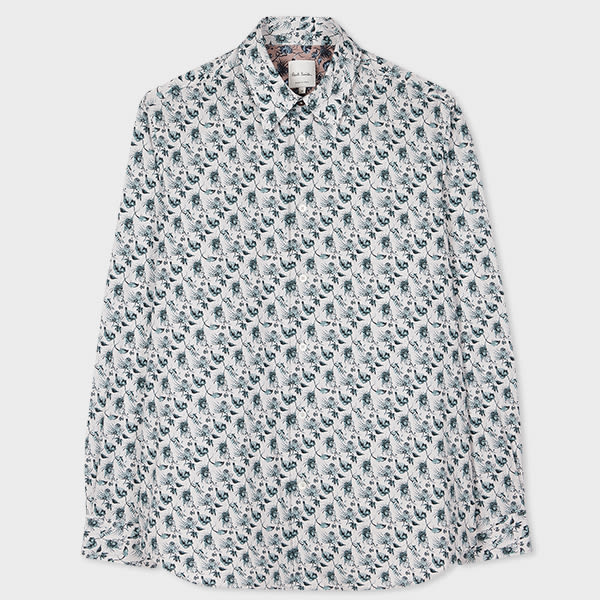 Shop Paul Smith Classic-fit White 'thistleberry' Shirt