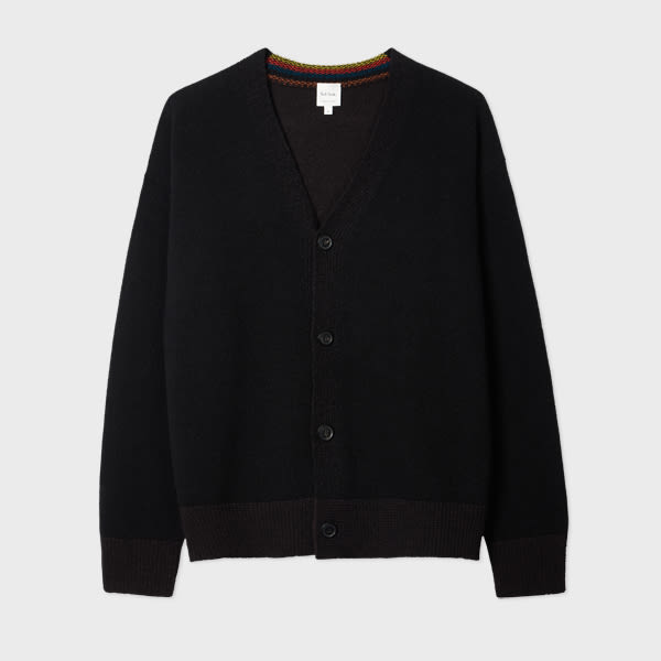 Paul Smith Black Lambswool Cardigan