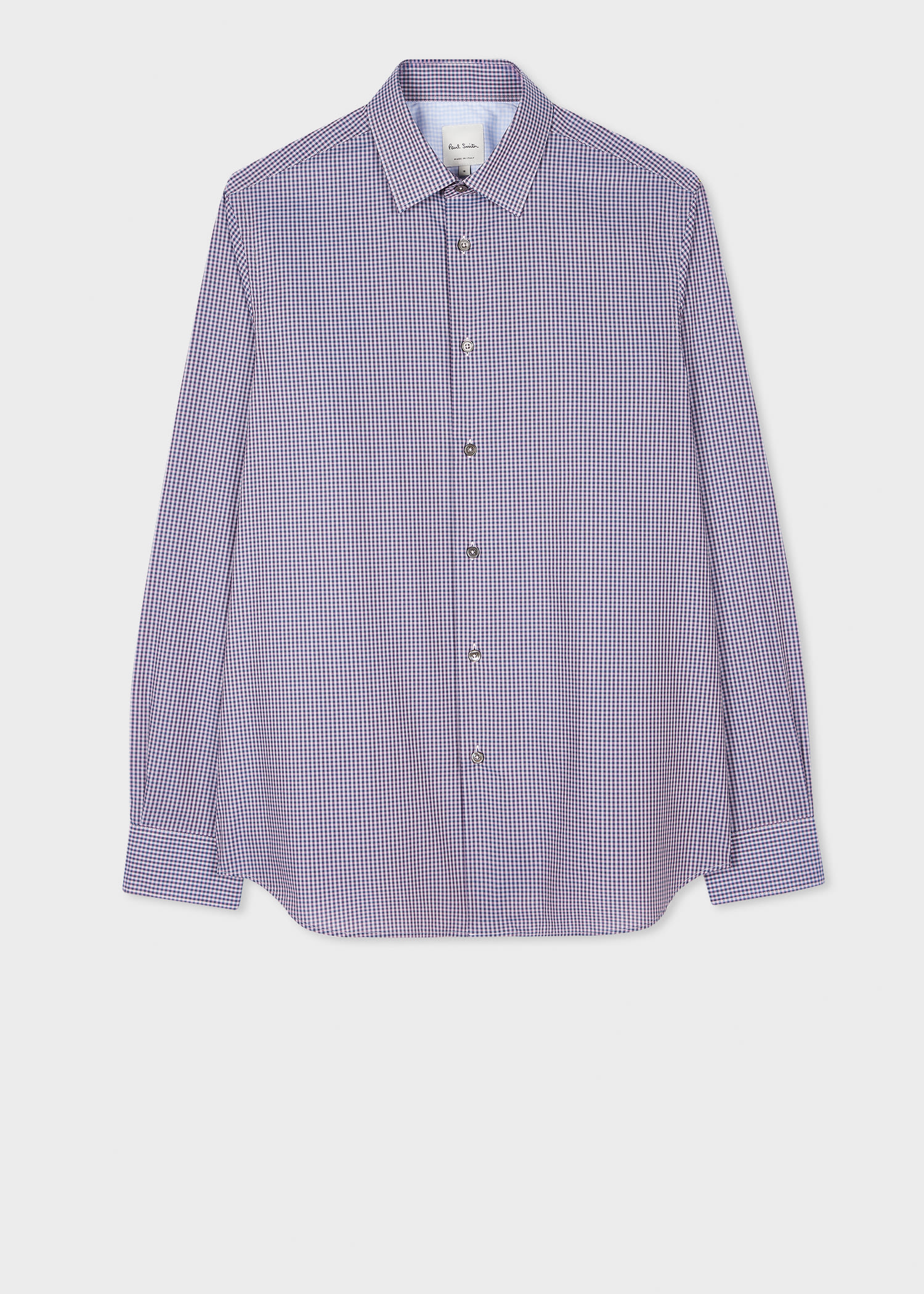 Paul Smith Light Purple Tailored-Fit Gingham Cotton Shirt