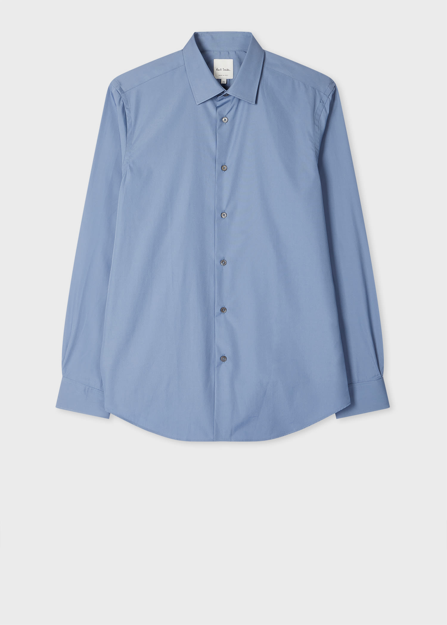 Paul Smith Tailored-Fit Blue Cotton Poplin Shirt