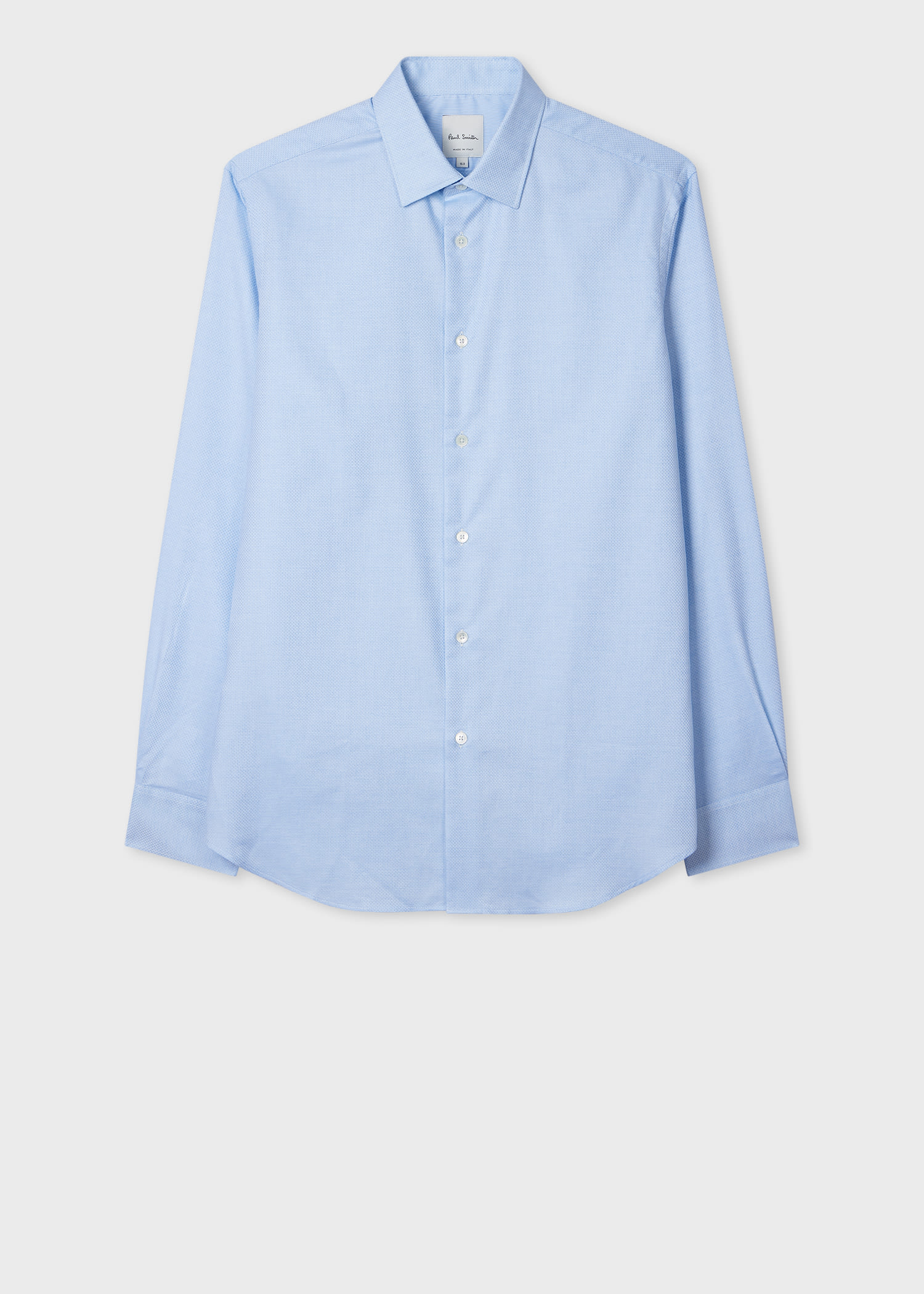 Paul Smith Tailored-Fit Blue Geo Easy Care Shirt