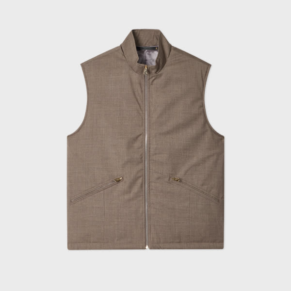 Paul Smith Brown Melange 'storm System' Wool Gilet