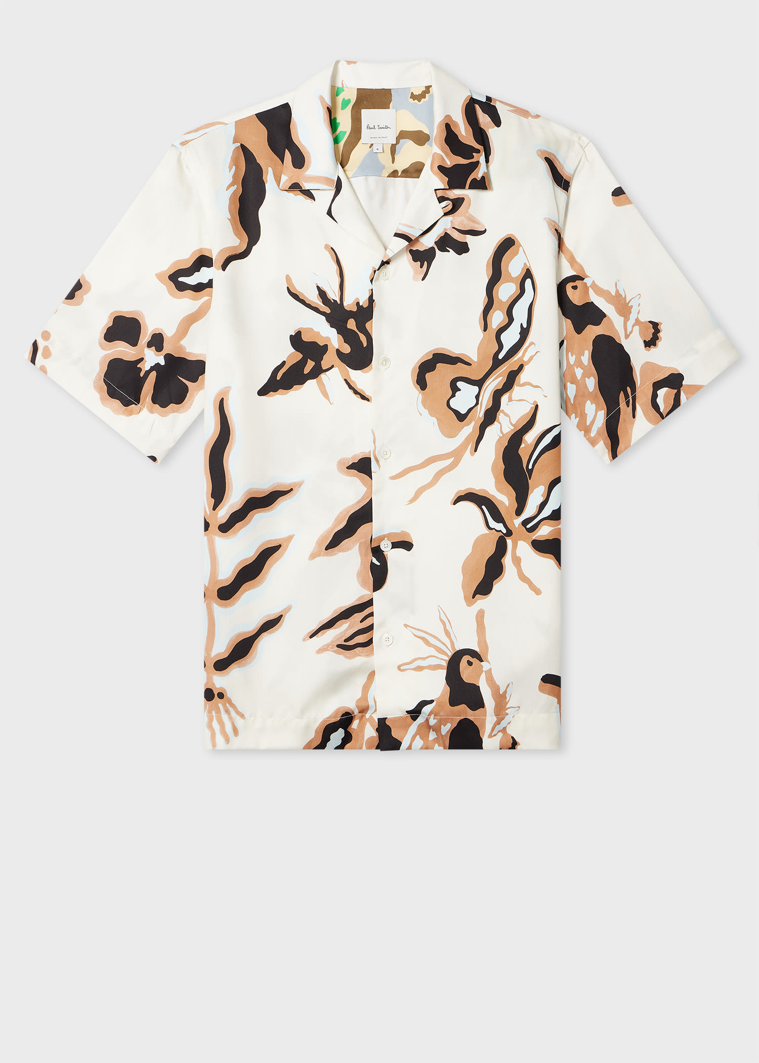 Paul Smith Ecru 'Bohemia' Print Short-Sleeve Shirt White