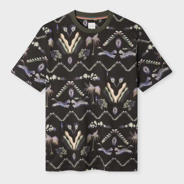 PAUL SMITH BLACK 'LUMIERE' PRINT T-SHIRT