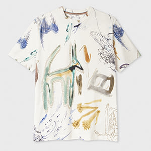 Paul Smith White 'little Beasts' Print T-shirt In White