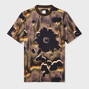 Paul Smith Floral-print T-shirt In Brown