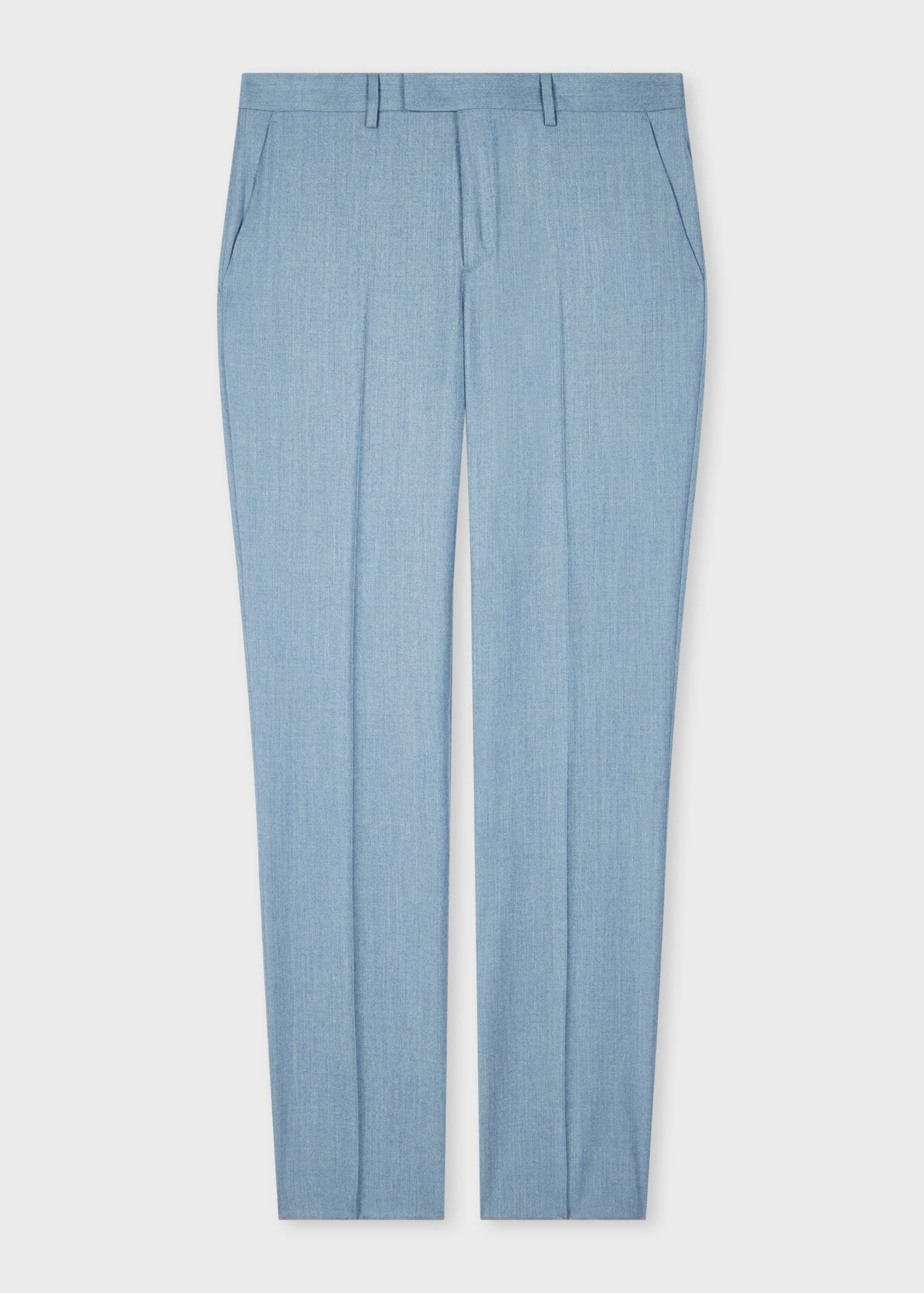 Paul Smith Tapered-Fit Light Blue Wool-Cashmere Flannel Trousers