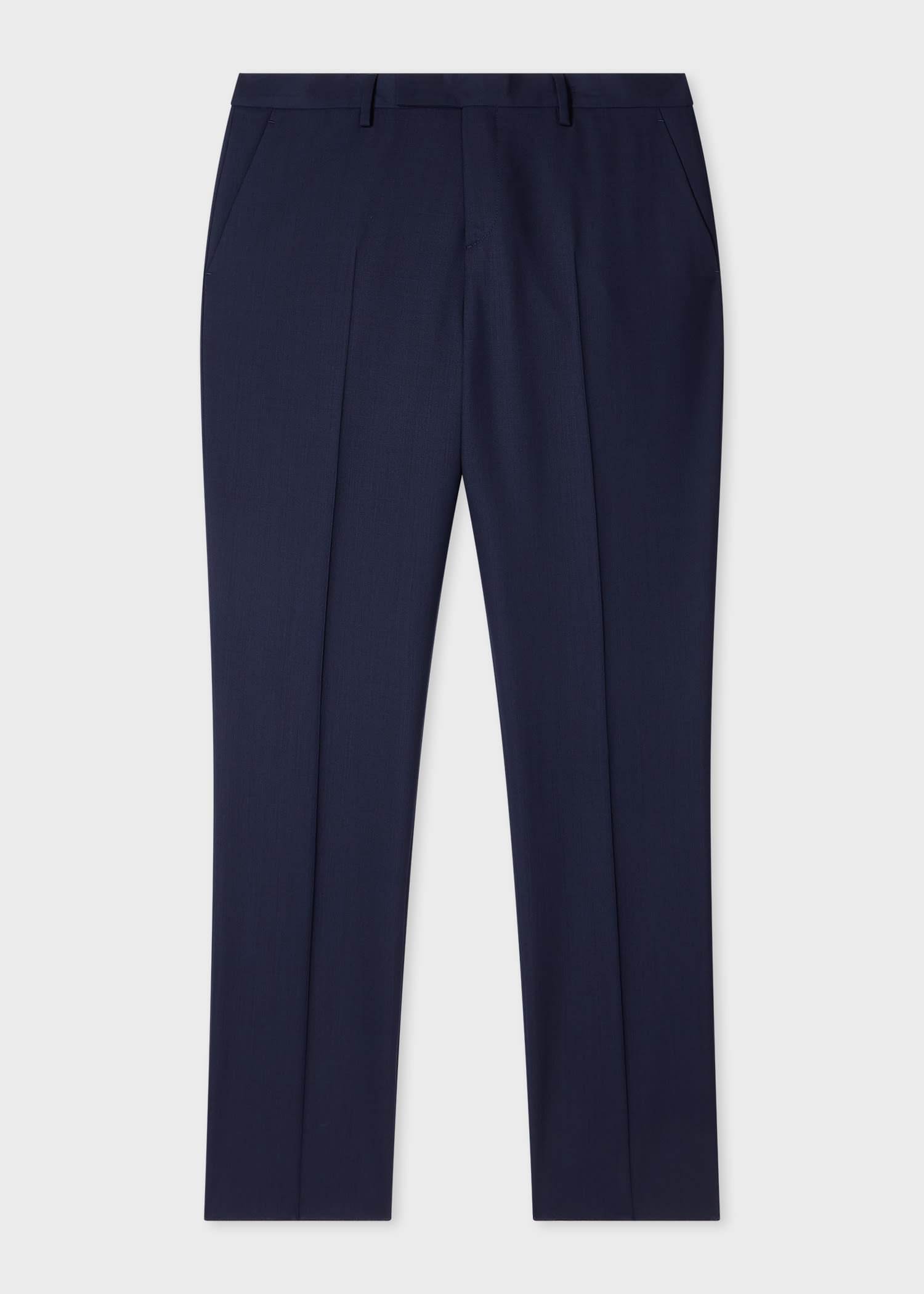 Paul Smith Navy 'travel Pro' Wool Trousers Blue