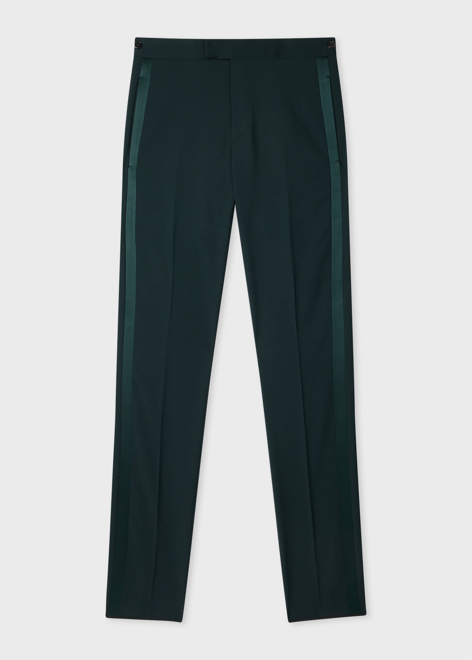 Paul Smith Slim-fit Dark Green Wool-mohair Evening Trousers