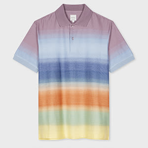 PAUL SMITH 'SMITH STRIPE' COTTON POLO SHIRT MULTICOLOUR