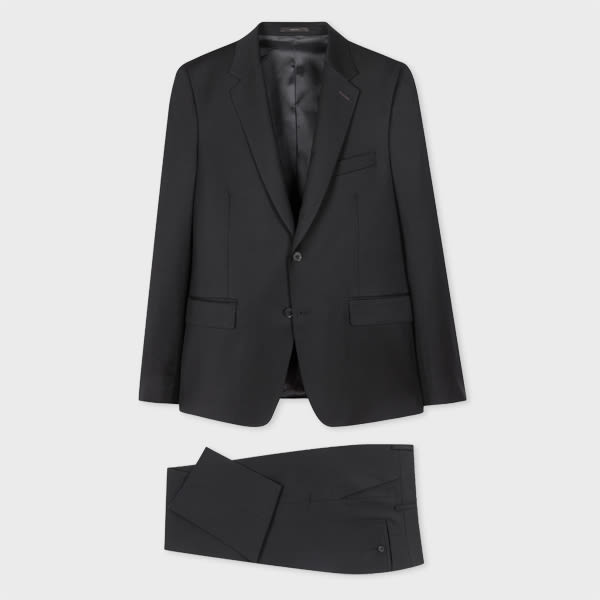 Paul Smith Tailored-Fit Black Wool Twill Two-Button Suit