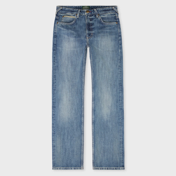 Lee + Paul Smith Paul Smith + Lee Mid Antique-Wash Selvedge 101 Rider Jeans Blue