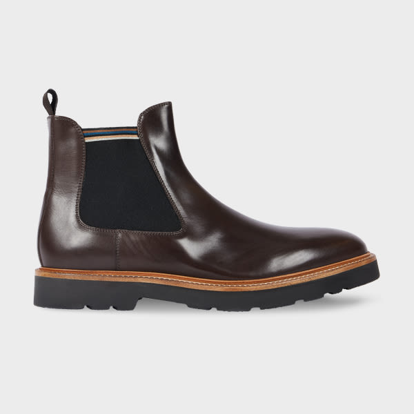 Paul Smith Dark Brown Leather 'Argo' Boots