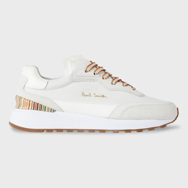 Paul Smith White Leather 'Aston' Trainers